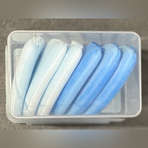 🩷💙Mimicoco Pink or Blue Triangle Velour Makeup Puffs 6-Piece Set - Picture 9 of 11